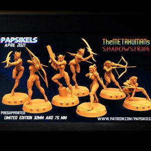 Female Elf Mercenary different versions-Cyberpunk – Scifi - 32mm – 75mm-RPG