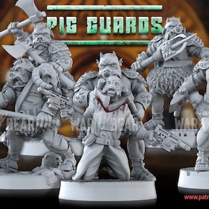 Pig Guards - War Bear Studios / Miniaturas impresas en 3D / Juegos de mesa