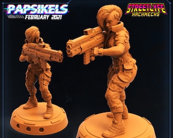 Cybertrance solo Jade Rivera -Cyberpunk – Scifi - 32mm – RPG
