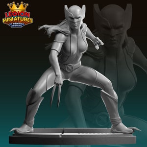 Meisje met klauwen - Fanart van Legion Miniatures - Held - RPG