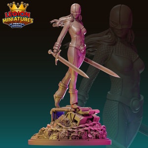 Gemiddeld meisje - Fanart van Legion Miniatures - Held - RPG