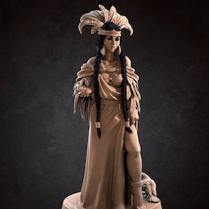 Agnes the Sioux-Bite the Bullet -Fantasy D&D-3D Printed Miniatures-Tabletop Gaming