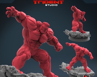 Red smasher-45mm base - Fan art by Trident Studios - Hero - RPG