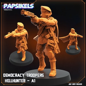 Democracy troopers hellhunters different versions-Scifi – 32mm – RPG