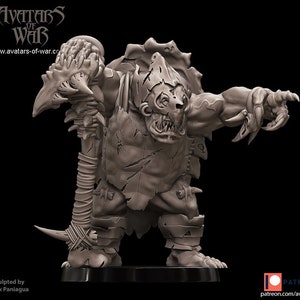 Orc Turtle warrior- Avatars Of War -Fantasy D&D-3D Printed Miniatures-Tabletop Gaming