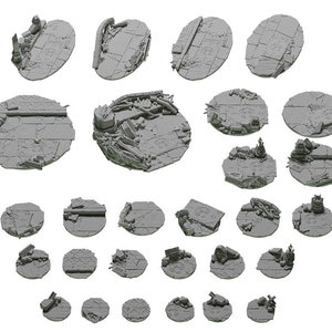 Sci-Fi Futuristic Upper bases| choose your style | 3d printed bits for kitbashing