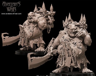 Ogre Butcher- Avatars Of War -Fantasy D&D-3D Printed Miniatures-Tabletop Gaming