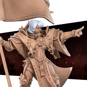 War Sister Squad Leader - Bite the Bullet -Fantasy and SciFi -Fantasy D&D-3D Printed Miniatures-Tabletop Gaming