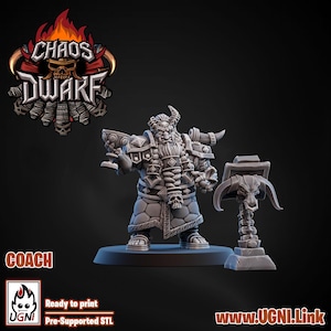 Coaches -Magma Evil Dwarf Team  -Fantasy Football compatible