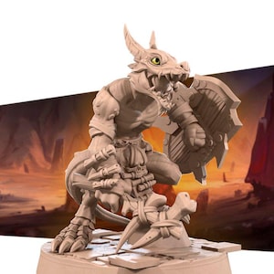 Kobold Barbarian (DnD) - Bite the Bullet -Fantasy D&D-3D Printed Miniatures-Tabletop Gaming
