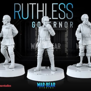 Ruthless Governor diferentes versiones - War Bear Studios / 3D Printed Miniatures / Tabletop Gaming