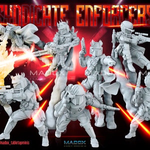 Syndicate Enforcers - War Bear Studios | 3D Printed Miniatures | Tabletop Gaming