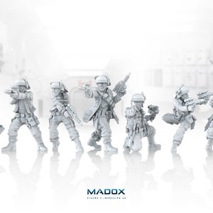 Fleet Troops of the resistance - War Bear Studios | 3D Printed Miniatures | Tabletop Gaming
