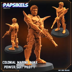 Colonial Marine Ajax Power suit pilots Different versions -Scifi-32mm-rpg