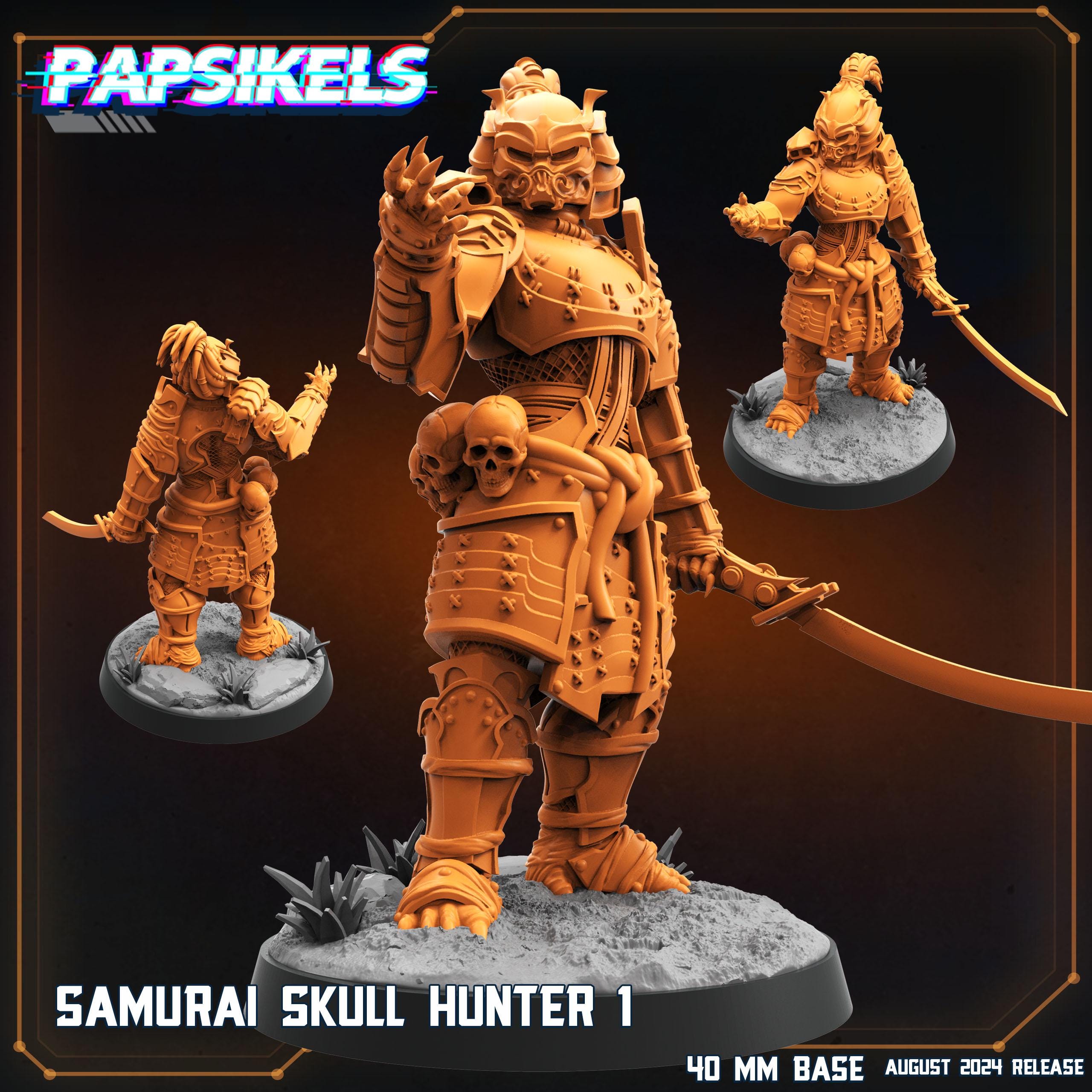 Samurai Skull Hunter different versions -Scifi – 32mm – RPG