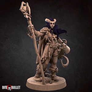 Tiefling Druid-Bite the Bullet -Fantasy D&D-3D Printed Miniatures-Tabletop Gaming