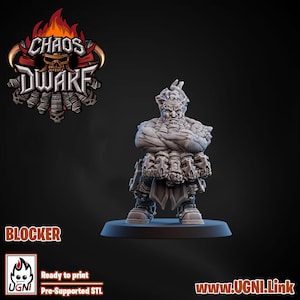 Blocker different versions -Magma Evil Dwarf Team  -Fantasy Football compatible