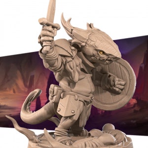 Kobold Barbarian - Bite the Bullet -Fantasy D&D-3D Printed Miniatures-Tabletop Gaming