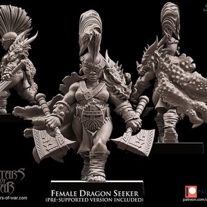 Female Dwarf Dragon Seeker- Avatars Of War -Fantasy D&D-3D Printed Miniatures-Tabletop Gaming