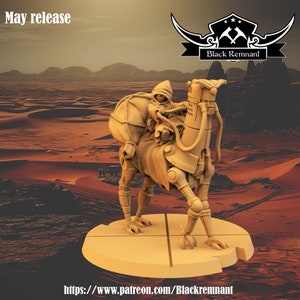 Droid Thief on mechanical horse - Black Remnant | 3D Printed Miniatures | Tabletop Gaming