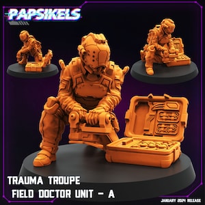 Trauma truope extraction different versions -Cyberpunk – Scifi - 32mm – RPG