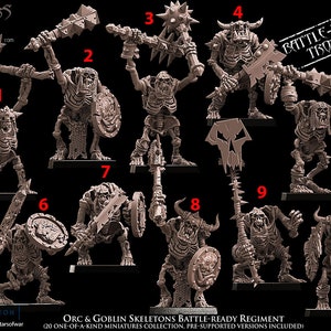 Orcs and Goblins Skeleton - Avatars Of War -Fantasy D&D-3D Printed Miniatures-Tabletop Gaming
