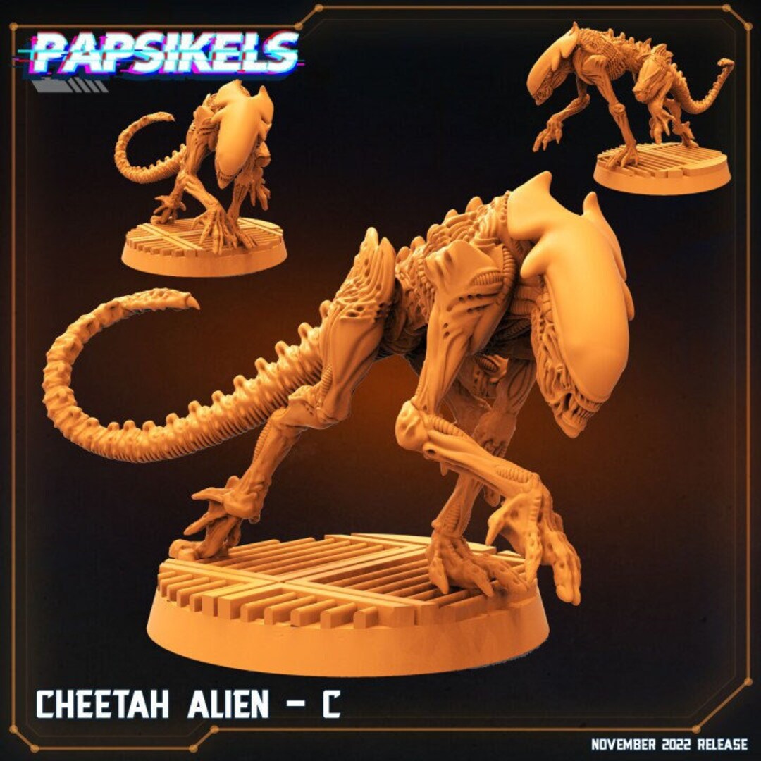 Cheetah Alien Different Versions-scifi – 32mm – RPG - Etsy