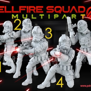 Hell Infer soldiers different versions - War Bear Studios | 3D Printed Miniatures | Tabletop Gaming