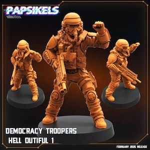Democracy troopers hell dutiful different versions-Scifi – 32mm – RPG