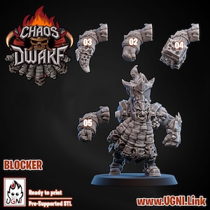 Blocker armutated -Magma Evil Dwarf Team  -Fantasy Football compatible