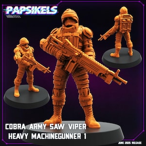 Cobra Machine gunners -Cyberpunk – Scifi - 32mm – RPG