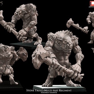 Stone Troll V4- Avatars Of War -Fantasy-3D Printed Miniatures-Tabletop Gaming