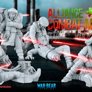 Medici da combattimento dell&#39;Alleanza diverse versioni - War Bear Studios / Miniature stampate in 3D / Giochi da tavolo
