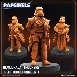 Democracy troopers hell bloodhounder different versions-Scifi – 32mm – RPG