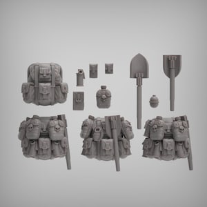 Spacenam Backpacks and accesories bits-Spacenam Jungle Fighters-3D Printed Miniatures-Tabletop Gaming