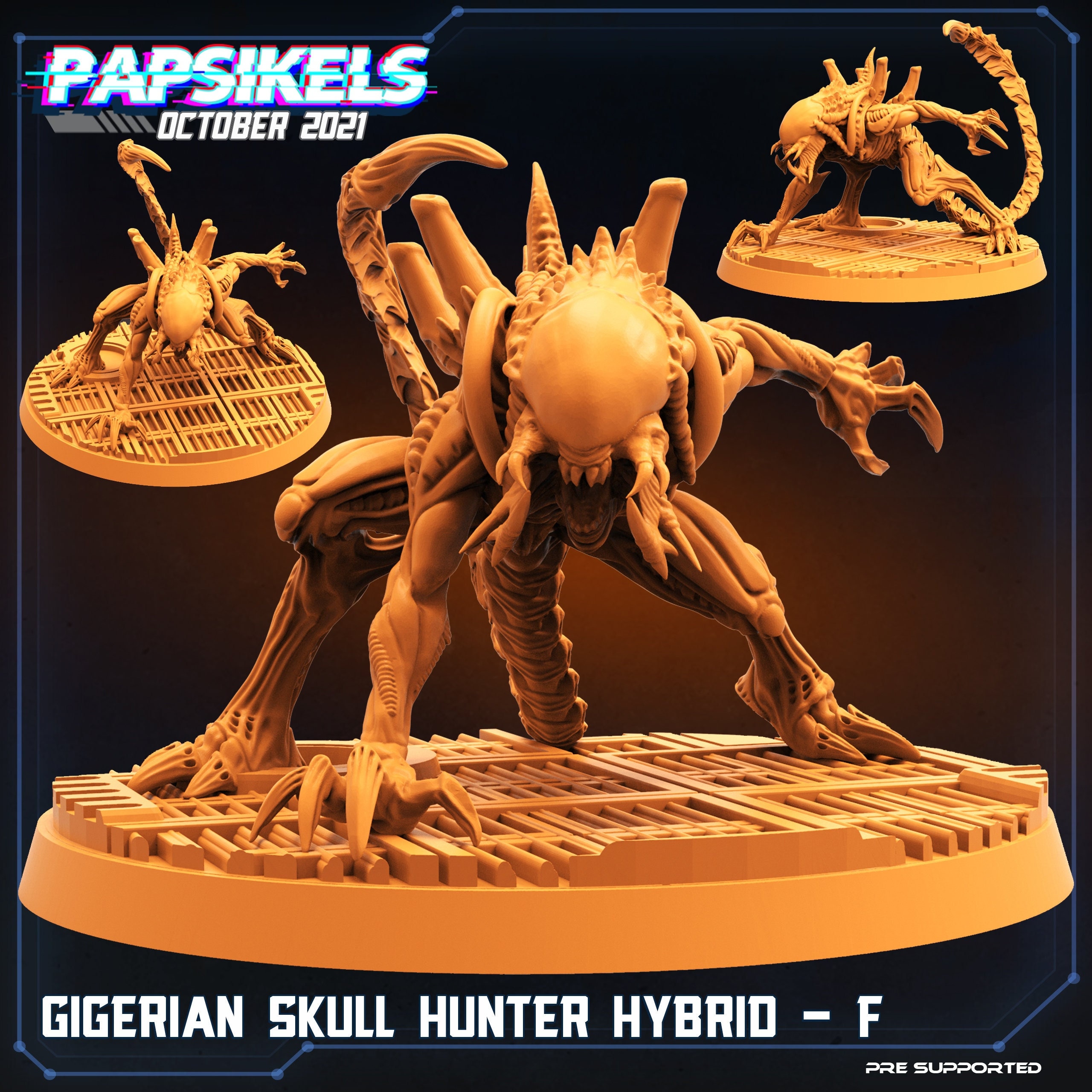 Gigerian Skull Hunter Hybryd F -Scifi – 32mm – RPG