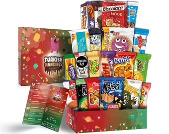 Maxi Celebration Internationale Snack Box | Premium exotische buitenlandse snacks | Probeer buitengewone Turkse snacks | Meer dan 20 full-size snacks