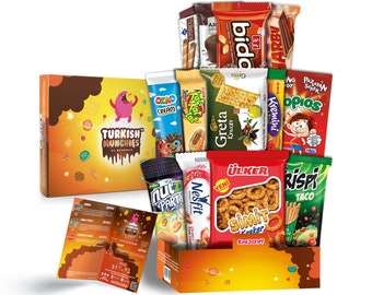 Midi Internationale Snackbox | Premium Exotische Buitenlandse Snacks | Probeer buitengewone Turkse snacks | 14 snacks op ware grootte