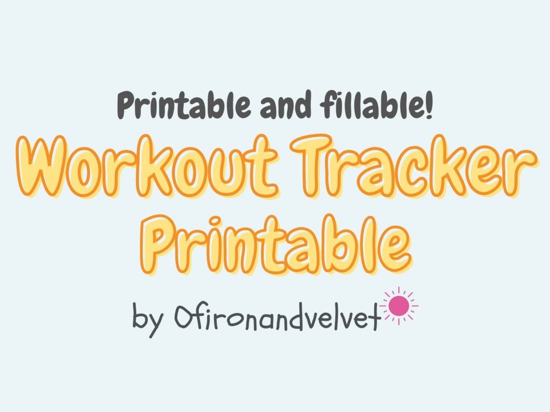 Workout Tracker Printable | Exercise Tracker Printable | Printable ...