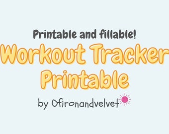Workout Tracker Printable | Exercise Tracker Printable | Printable Workout Tracker | Printable Fitness Tracker + Water Tracker Printable