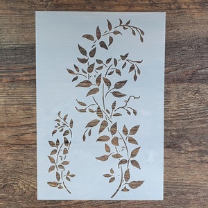 Stencil tree branch floral for wall tattoo and vintage look stencil textile design, furniture stencil ST-1010281