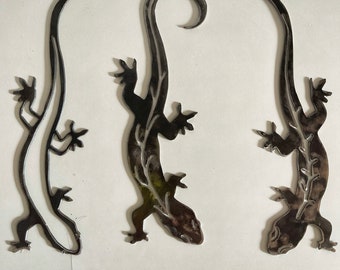 Metal Gecko Wall Art