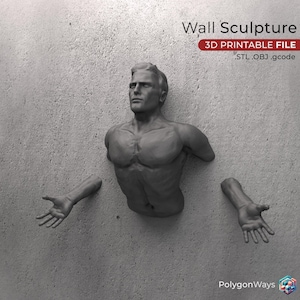 3D Wall Art Figure Sculpture | Modern Wall Statue 3D PRINT STL FILES | Abstract Fitness Wall Decor Wall Hangings Home Decoration Gym