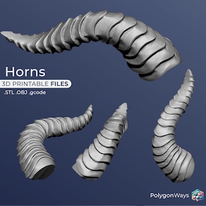 Horns Printable 3D Model STL Files / 3D Print Files / 3D Art Design / Dragon 3D STL / Horn Design Printable