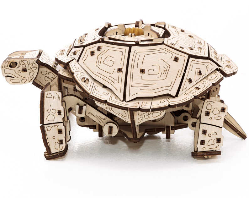 3D Wooden Puzzle Turtle Mechanical Model Adult Craft Kit Etsy