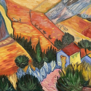 Gebaseerd op Van Gogh, Olieverfschilderij, One Piece, Paletmes Handschilderstijl, Olieverfschilderij op canvas