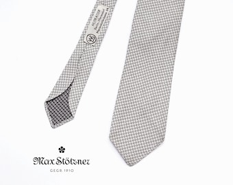 Schmale silbergraue Krawatte – 50er Jahre – sehr dezent – Vintage-Krawatte