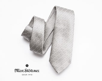 Elegante silbergraue Krawatte – Vintage Italien