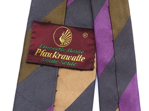 Schmale Krawatte mit Blockstreifen – Vintage 50er… - image 10