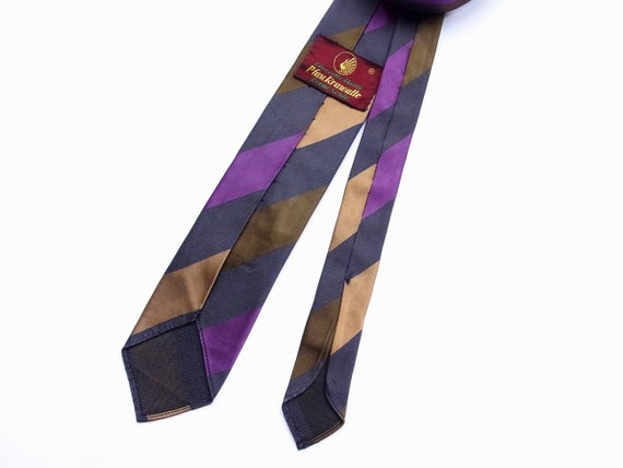 Schmale Krawatte mit Blockstreifen – Vintage 50er… - image 9
